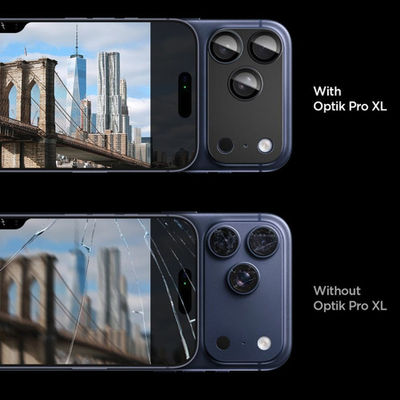 OSŁONA APARATU SPIGEN OPTIK PRO XL GLAS.TR ”EZ FIT” CAMERA PROTECTOR IPHONE 17 PRO MAX BLACK