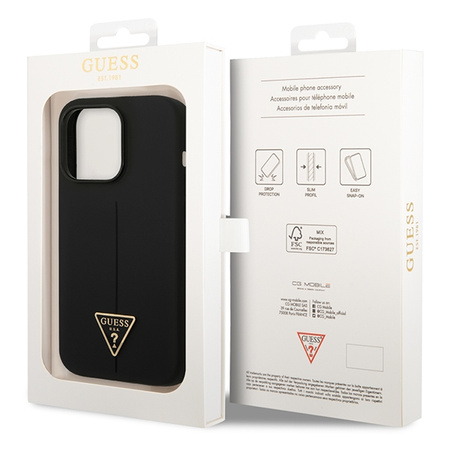 GUESS ETUI DO IPHONE 14 PRO MAX 6.7 HARDCASE SILICONE Z DESIGNEM TRIANGLE