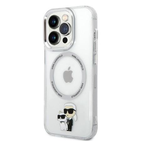 Etui Karl Lagerfeld KLHMP14LHNKCIT na iPhone 14 Pro hardcase - przezroczyste Iconic Karl&Choupette Magsafe