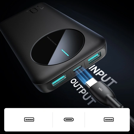 JOYROOM POWERBANK 10000MAH 2X USB-A 1X USB-C DO TELEFONÓW Z ŁADOWANIEM QC