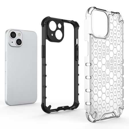 Honeycomb etui iPhone 14 Plus pancerny hybrydowy pokrowiec przezroczyste