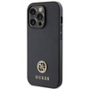 Guess GUHCP15LPS4DGPK iPhone 15 Pro 6.1" czarny/black hardcase Strass Metal Logo