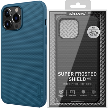 Nillkin Super Frosted Shield Pro wytrzymałe etui pokrowiec iPhone 13 Pro Max niebieski