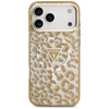 Etui Guess Leopard Glitter MagSafe do iPhone 17 Pro brązowy