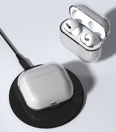 Etui do AirPods 2 / AirPods 1 sztywny mocny pokrowiec na słuchawki przezroczysty (case A)