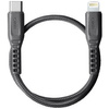Etui Uniq Kabel Flex USB-C-Lightning 18W nylonowy 30cm - szare