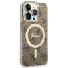 Etui Guess GUHMP14LH4STW na iPhone 14 Pro - brązowe 4G MagSafe