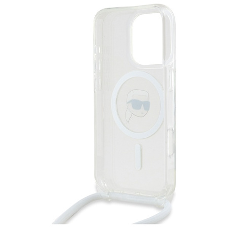 KARL LAGERFELD ETUI DO IPHONE 16 PRO 6.3 HARDCASE TRANSPARENT CROSSBODY
