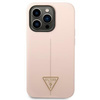 Guess GUHCP14XSLTGP iPhone 14 Pro Max 6,7" różowy/pink hardcase Silicone Triangle