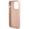 GUESS ETUI HARDCASE DO IPHONE 15 PRO 6.1 CROCO TRIANGLE METAL LOGO RÓŻOWE