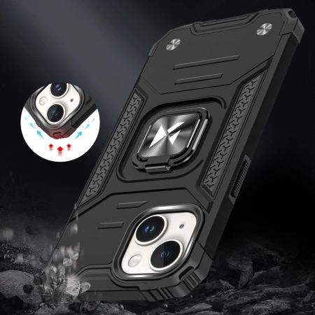 WOZINSKY ETUI PANCERNE Z UCHWYTEM NA PALEC RING ARMOR DO IPHONE 15 PLUS