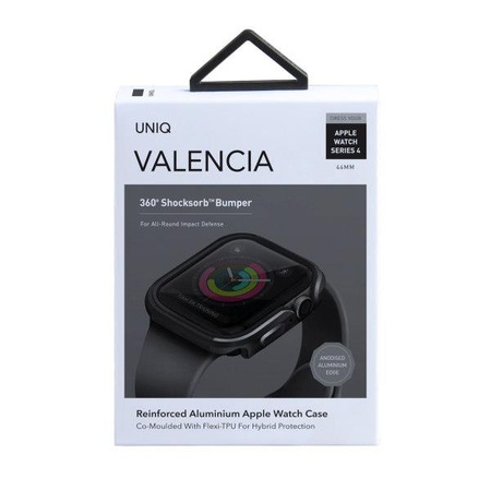 UNIQ etui Valencia Apple Watch Series 4/5/6/SE 44mm. szary/gunmetal grey