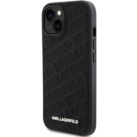 KARL LAGERFELD ETUI HARDCASE DO IPHONE 15 14 13 6.1 KLHCP15SPQKPMK QUILTED