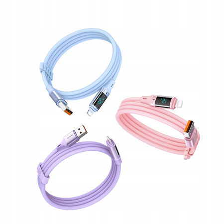 Mcdodo  Kabel do telefonu DIGITAL PRO USB do Iphone  12W fioletowy 1,2m