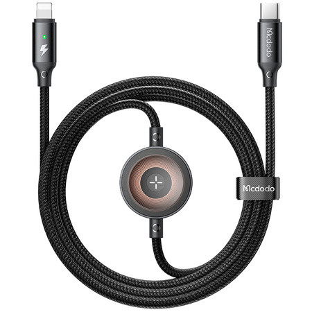 MCDODO ŁADOWARKA INDUKCYJNA DO APPLE WATCH 2W1 KABEL DO IPHONE LIGHTNING