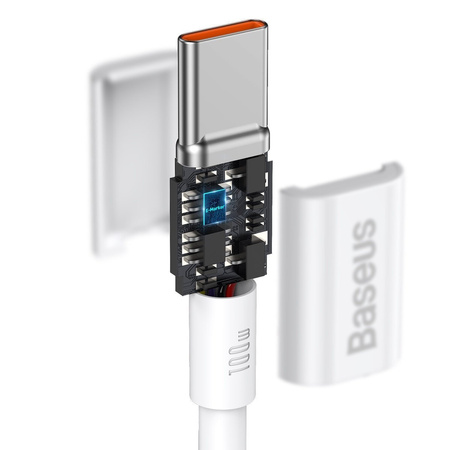 BASEUS KABEL PRZEJŚCIÓWKA USB-C DO USB-C 100W PD DO TELEFONÓW I LAPTOPÓW 1M