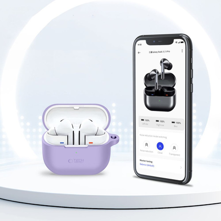 TECH-PROTECT SILICONE HOOK SAMSUNG GALAXY BUDS 3 / 3 FE / 3 PRO LAVENDER