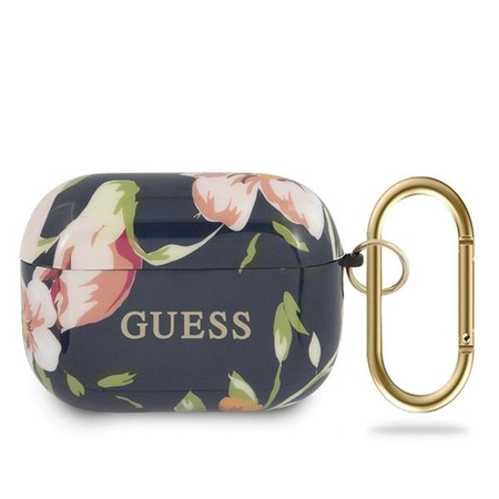 Etui Guess N.3 Flower Collection na AirPods Pro - niebieskie