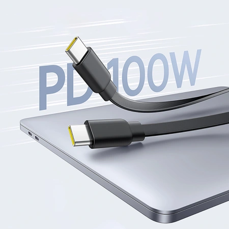 Kabel zwijany Baseus Free2Pull Mini 100W 3w1 USB-C - 2xUSB-C 1.2m - czarny