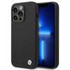 Etui BMW BMHCP14LSILBK na iPhone 14 Pro - czarne Silicone Metal Logo