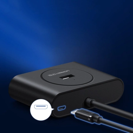 UGREEN ROZDZIELACZ HUB USB 3 2 GEN 1 4X USB DO LAPTOP PC MACBOOK CZARNY