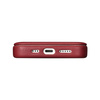 iCarer CE Premium Leather Folio Case skórzane etui iPhone 14 Pro Max z klapką magnetyczne MagSafe czerwony (WMI14220716-RD)