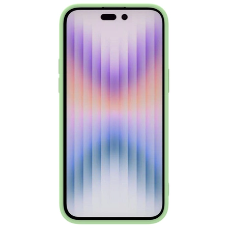 Silikonowe etui Nillkin CamShield Silky Silicone Case do iPhone 15 Pro z osłoną na aparat - miętowe