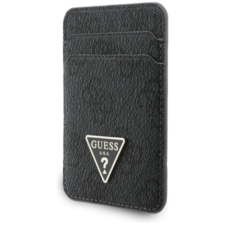 Zestaw portfel + hand strap Guess        triangle MagSafe czarny
