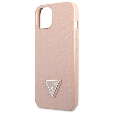 Guess GUHCP13SPSATLP iPhone 13 mini 5,4" różowy/pink hardcase SaffianoTriangle Logo