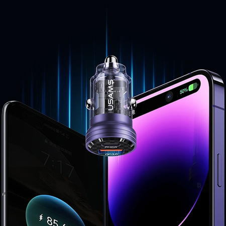 USAMS ŁADOWARKA SAMOCHODOWA C35 USB USB-C 45W DO TELEFONÓW ZŁĄCZE USB-C
