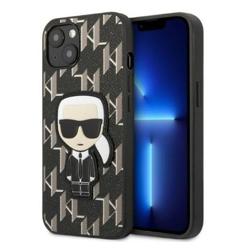 Etui Karl Lagerfeld KLHCP13SPMNIKBK na iPhone 13 mini hardcase - czarne Monogram Ikonik Patch