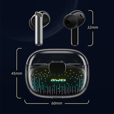 AWEI SŁUCHAWKI BLUETOOTH 5.3 T52 PRO2TWS+ DO TELEFONÓW Z STACJĄ DOKUJĄCĄ