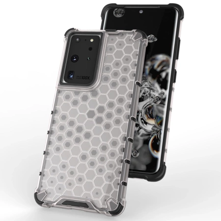 HURTEL HONEYCOMB ETUI PANCERNE DO SAMSUNG GALAXY S22 ULTRA Z ŻELOWĄ RAMKĄ