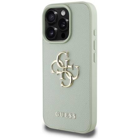 GUESS ETUI POKROWIEC TPU DO IPHONE 16 PRO Z LOGO BIG 4G DESIGN GRANULOWANY