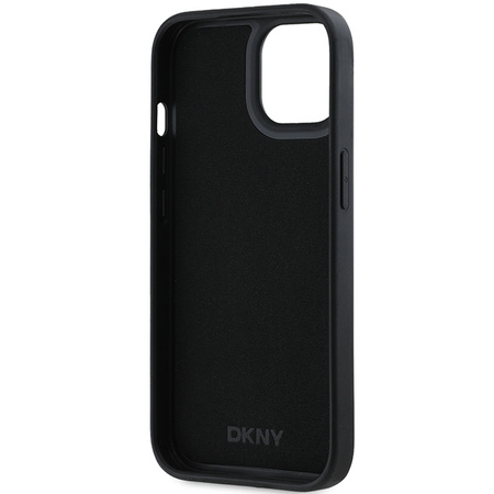 DKNY ETUI HARDCASE DO IPHONE 15 14 13 Z 3D RUBBER REPEAT PATTERN OCHRONNE
