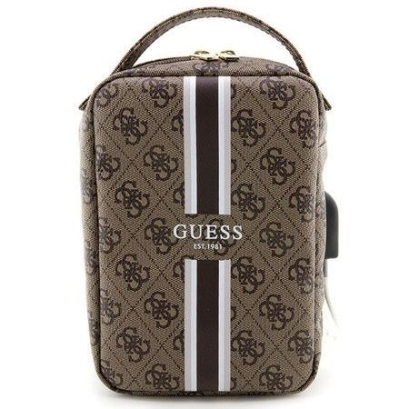 Torba Guess GUHBP4RPSW Organizer - brązowe 4G Printed Stripes