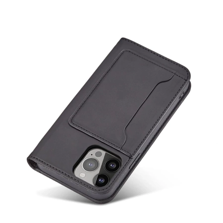 HURTEL MAGNET CARD CASE DO IPHONE 14 PRO POKROWIEC Z KLAPKĄ I PODSTAWKĄ