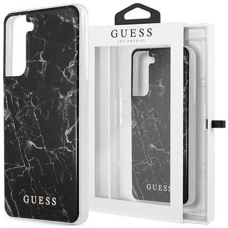 Guess GUHCS21MPCUMABK S21+ G996 czarny/black hardcase Marble