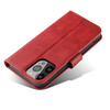 Etui portfel z klapką podstawką do iPhone 15 Plus Magnet Case - czerwone