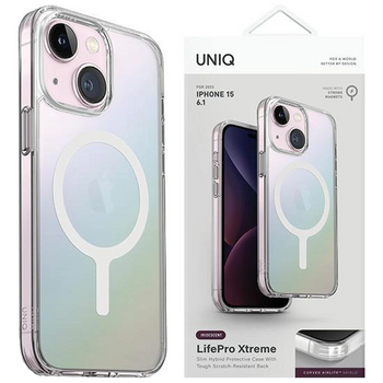 Etui UNIQ LifePro Xtreme Magclick Charging do iPhone 15 - opalizujące