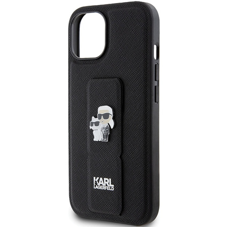 KARL LAGERFELD ETUI DO IPHONE 15 6,1 GRIPSTAND SAFFIANO KARL&CHOUPETTE PINS