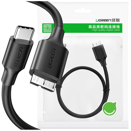 Ugreen kabel przewod USB Typ C - micro USB Typ B SuperSpeed 3.0 1m czarny (US312 20103)