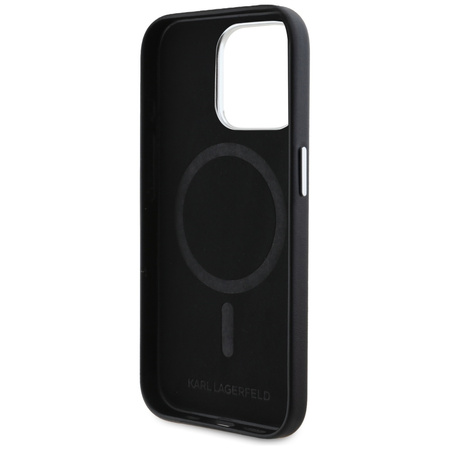 KARL LAGERFELD ETUI CASE MAGNETYCZNE DO IPHONE 15 PRO MAX Z METALOWĄ PŁYTKĄ