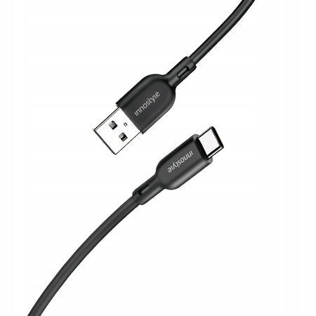 INNOSTYLE ULTRAFLEX KABEL USB-C SZYBKIE ŁADOWANIE DO IPHONE SAMSUNG QC 4.0 KEVLAR 2M CZARNY