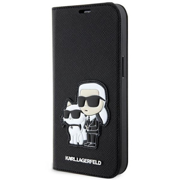 Etui Karl Lagerfeld KLBKP14SSANKCPK na iPhone 14 bookcase - czarne Saffiano Karl&Choupette