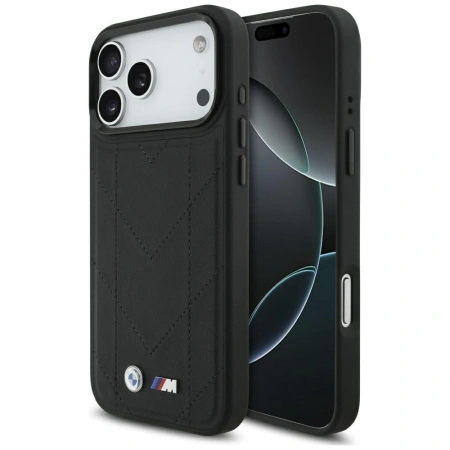 BMW ETUI M QUILTED LOGO DO IPHONE 17 PRO MAX MAGSAFE LUKSUSOWA OCHRONA