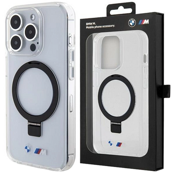 Etui BMW Ring Stand M Collection MagSafe na iPhone 15 Pro Max - przezroczyste