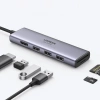 UGREEN HUB USB TYP C 6W1 DO TELEFONÓW 3x USB 3.2 HDMI 4K 60Hz CZYTNIK SD TF