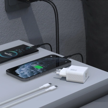 Ładowarka sieciowa Dudao A27TCEU PD 30W GaN USB-A USB-C z kablem USB-C - czarna