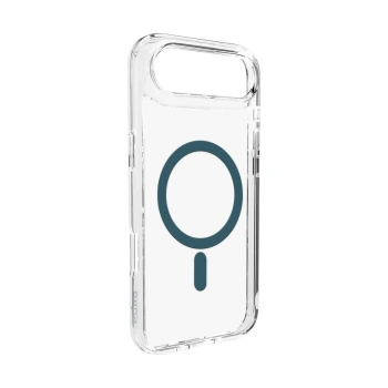 Etui Puro Lite Mag TPU+PC kompatybilne z MagSafe na iPhone 17 Air - przezroczyste z turkusowym pierścieniem